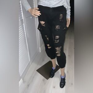 NEW Carmar Distressed Black Cargo Joggers | Size 4